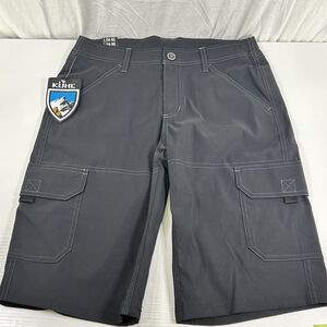 Kuhl Shorts Boys Large 14-16 Gray Renegade Cargo Hiking Outdoors Utility NWT